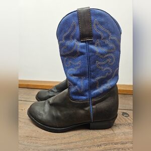 Kids blue cowboy boots size 2 express riders